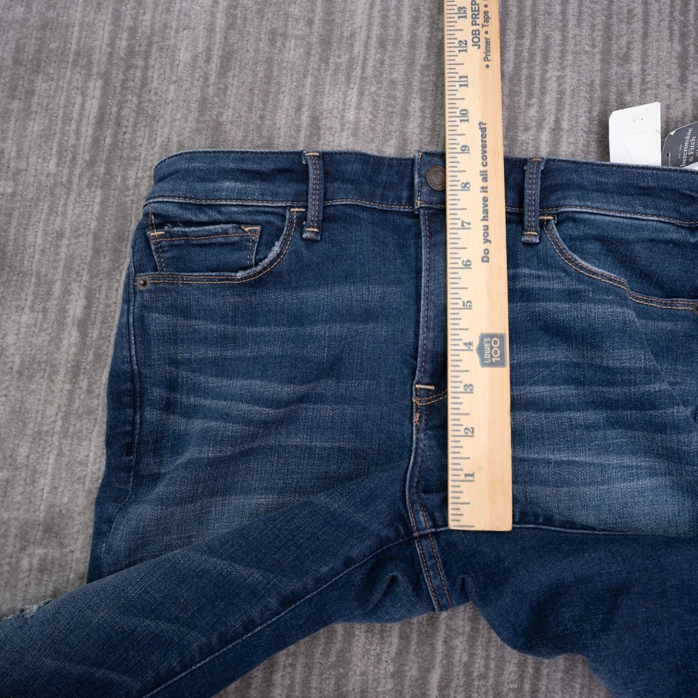 Abercrombie & Fitch Harper Ankle Jeans Women 6R Blue NEW Distressed Raw Hem - Picture 5 of 12